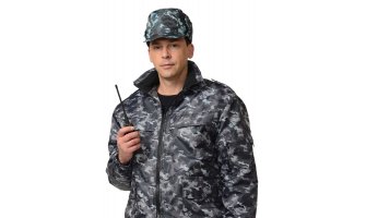 Кепи охранника утеплённое КМФ серое