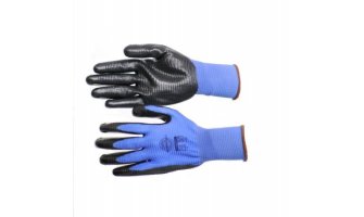 Перчатки "РифНит" (нейлон с черным нитрилом, рифленным покрытием,13-й класс вязки), р.М,XL