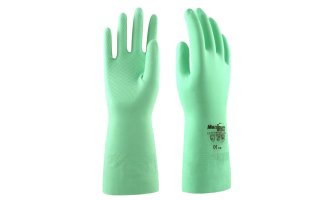 Перчатки "КОНТАКТ" L-F-02 р.S,M,L,XL (латекс, хлопковый слой, толщ.0,52мм, дл.320мм) Manipula