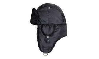 Шапка-ушанка "СИРИУС-ЕВРО плюс" черная (тк. Оксфорд)