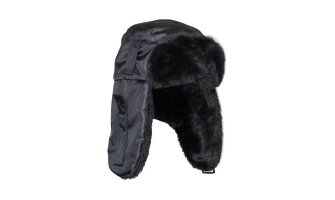 Шапка-ушанка "СИРИУС-ЕВРО" черная (тк. Оксфорд)