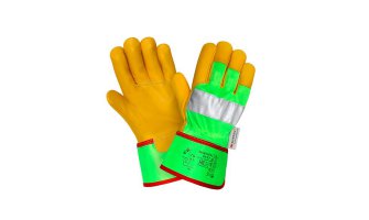 Перчатки повышенной видимости (кожа, Hiviz, СОП) в уп.72 пар